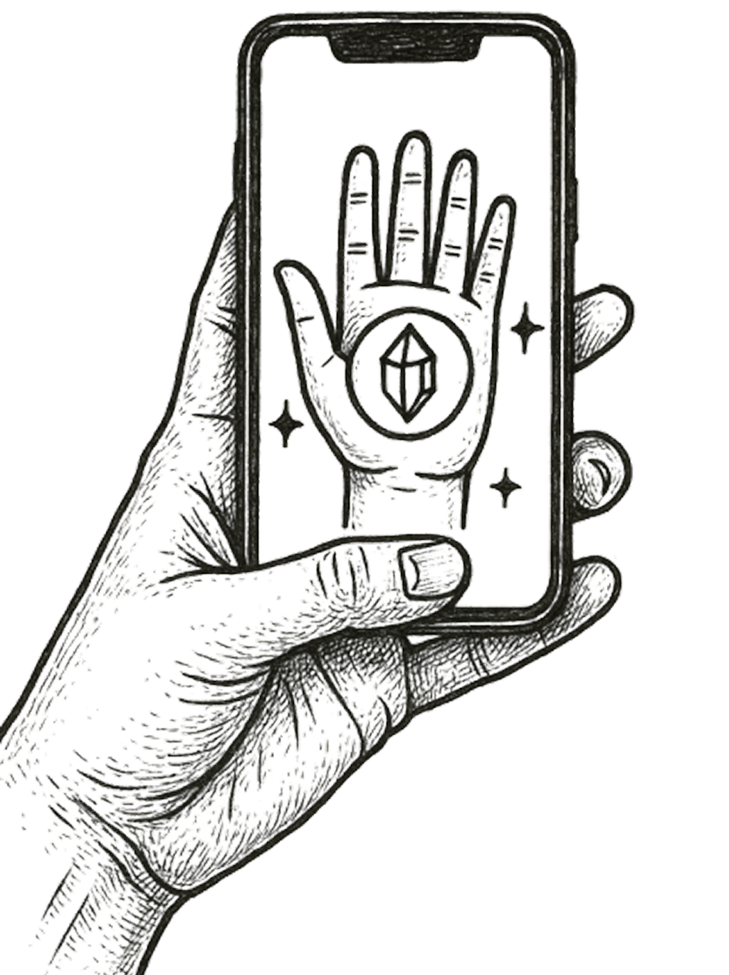 Take a photo of your palm illustration