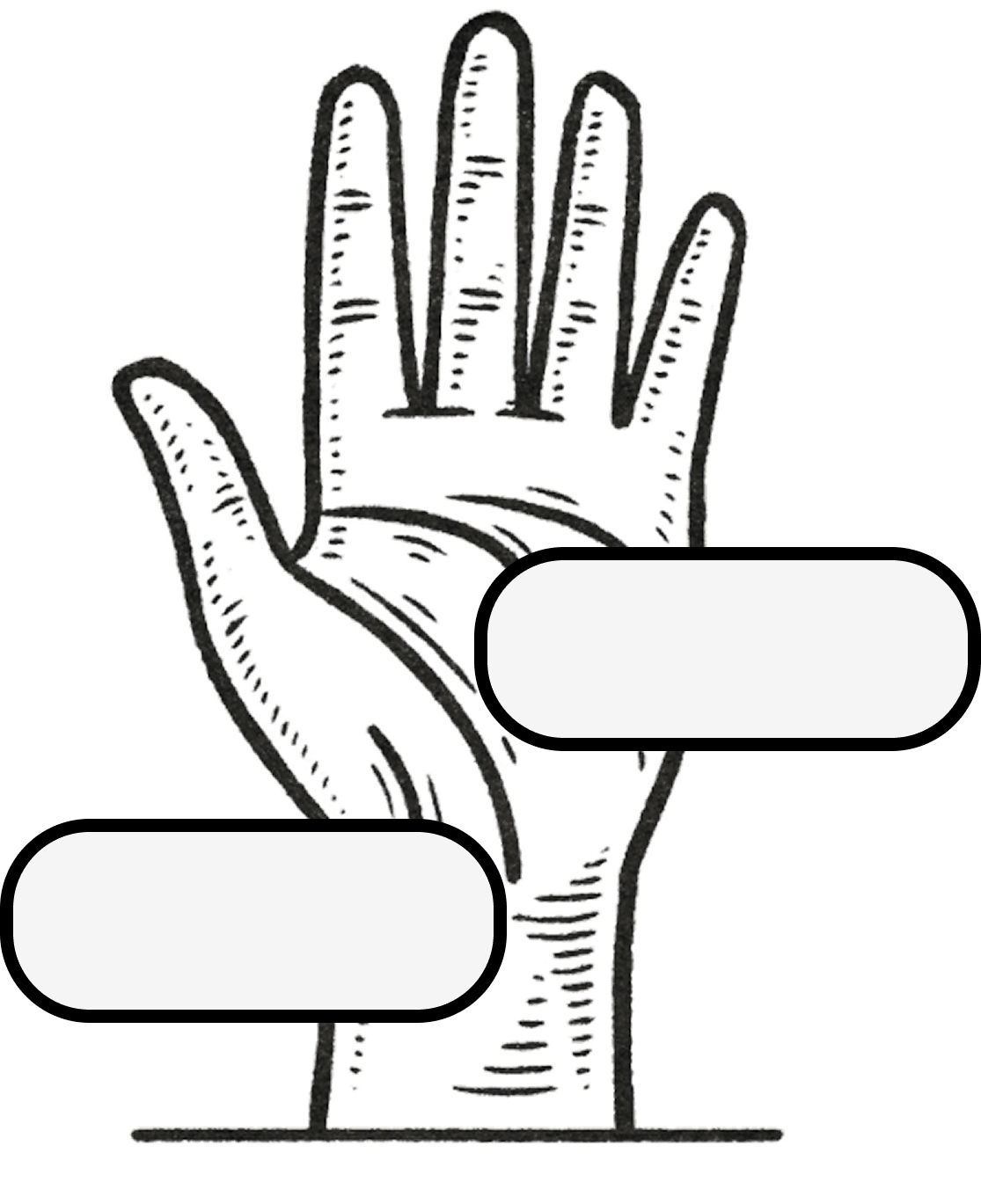 AI palm analysis illustration